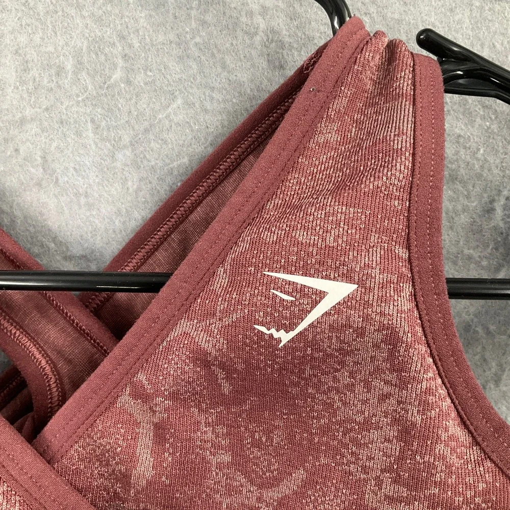 Gymshark Snakeskin Print Criss Cross‎ Back Padded Gym Yoga Sports Bra Sz S